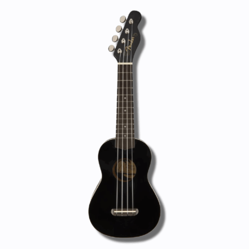 Fender Venice Soprano Uke, Walnut Fingerboard, Black