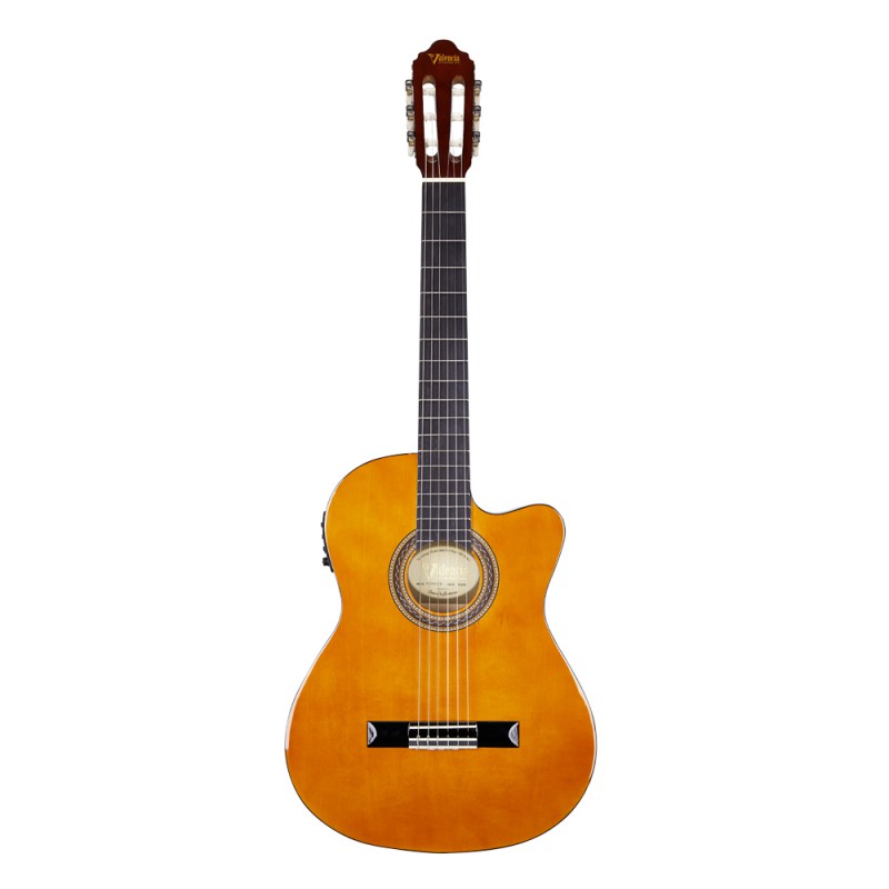 Valencia VC104TCE Classical Guitar, Thin Body Cutaway Electric Acoustic, Natural-ელ.კლასიკური გიტარა