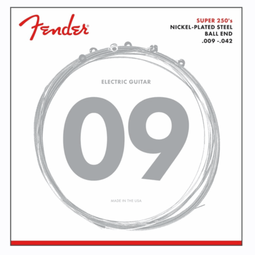 Fender 250L 09-42 Super 250 Nickel-Plated Steel Electric Guitar Strings – Light 09 ელექტრო გიტარის სიმები