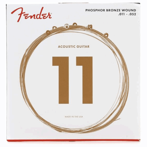 Fender 60L Acoustic Guitar Phosphor Bronze Ball End Strings, 11-52 – 0730060405 – აკუსტიკური გიტარის სიმები