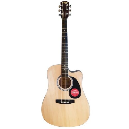 FENDER Squier SA-105CE, Dreadnought Cutaway, Stained Hardwood Fingerboard, Black – ელ.აკუსტიკური გიტარა