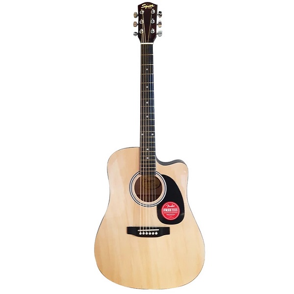 FENDER Squier SA-105CE, Dreadnought Cutaway, Stained Hardwood Fingerboard, Black - ელ.აკუსტიკური გიტარა