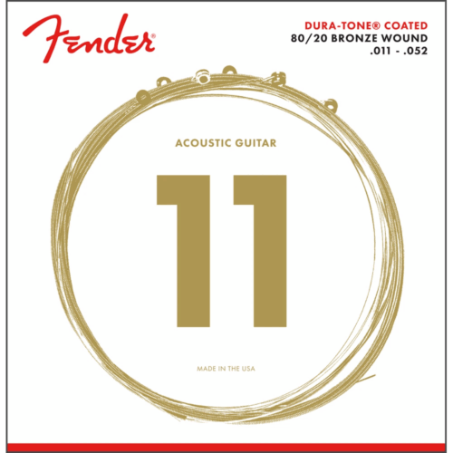 Fender 880CL Dura-Tone® Coated 80/20 Bronze, Custom Light – 11-52 – აკუსტიკური გიტარის სიმები