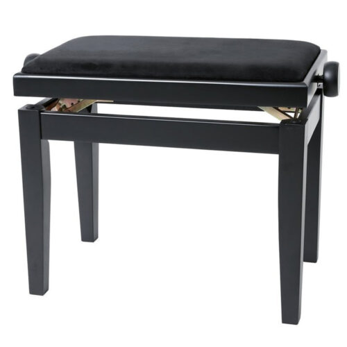 GEWA PIANOBENCH BLACK MATT COVER BLACK – ფორტეპიანოს სკამი(რეგულირებადი)